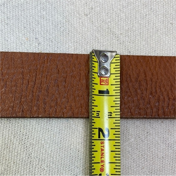 Silpada Designs Brown Genuine Leather Belt with Detailed Silver Buckle L - Picture 7 of 9